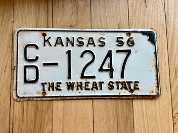1956 Kansas License Plate