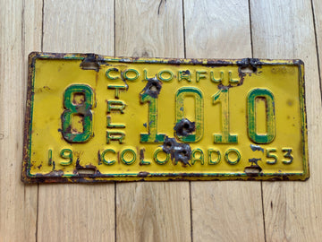 1953 Colorado Trailer License Plate