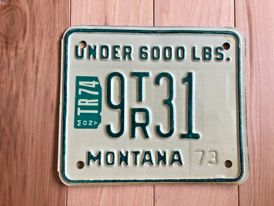 1973 Montana Under 6,000 LBS License Plate