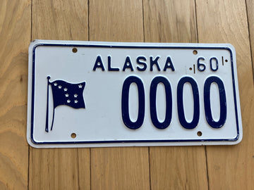 1960 Alaska Sample License Plate
