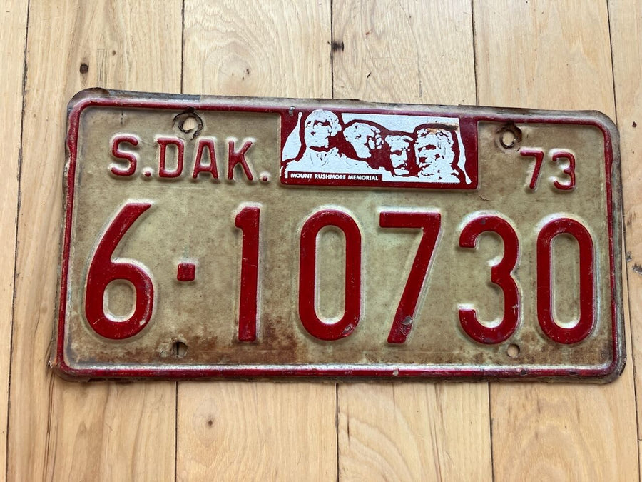 1973 South Dakota License Plate