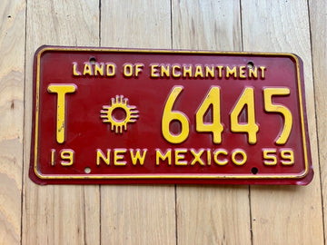 1959 New Mexico Trailer License Plate