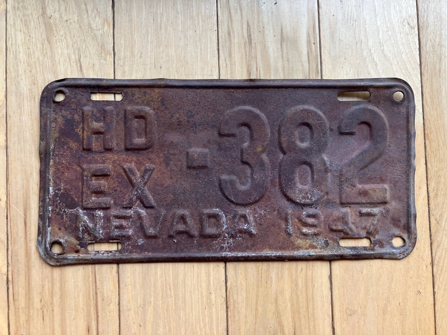 1947 Nevada Highway Dept. Trailer License Plate