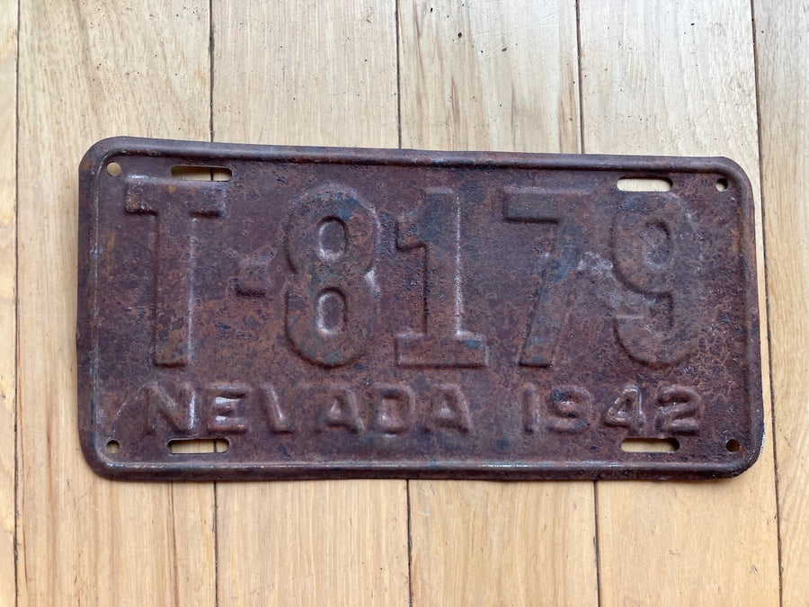 1942 Nevada License Plate