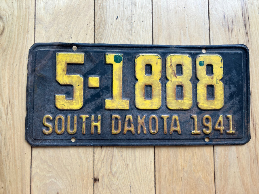 1941 South Dakota License Plate