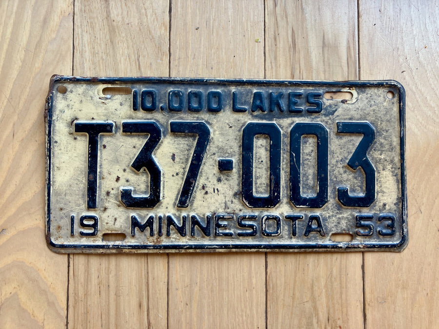 1953 Minnesota License Plate