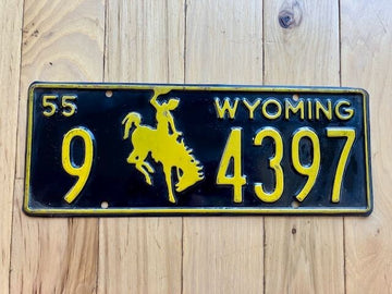1955 Wyoming License Plate