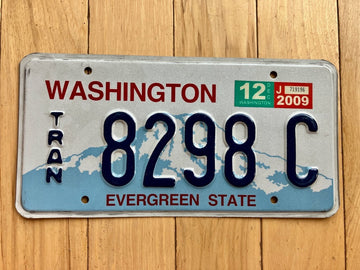 2009 Washington State Transporter License Plate
