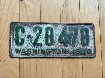 1940 Washington State License Plate