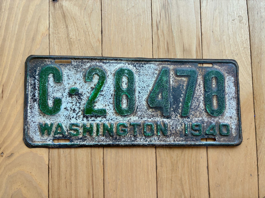 1940 Washington State License Plate