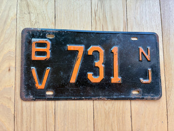 1957 New Jersey License Plate