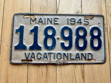 1945 Maine License Plate