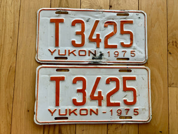 Pair of 1975 Yukon License Plates