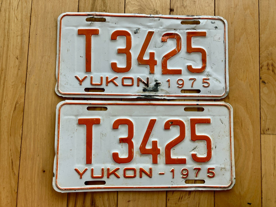 Pair of 1975 Yukon License Plates