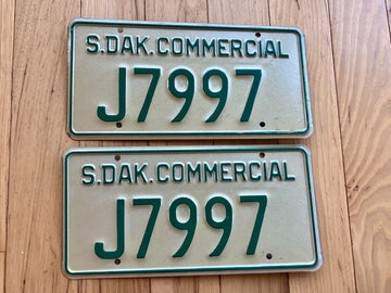 Pair Of 1978 Base South Dakota Commercial License Plates