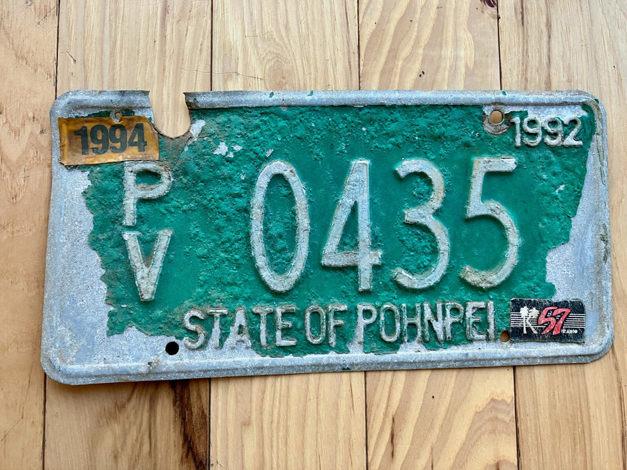 1992 State of Pohnpei License Plate