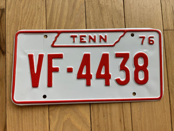 1976 Tennessee Volunteer Firefighter License Plate