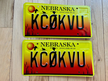 Pair of 2005 Nebraska Amateur Radio License Plates