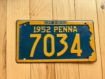 1952 1953 Pennsylvania License Plate
