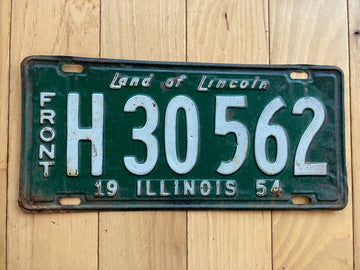 1954 Illinois License Plate