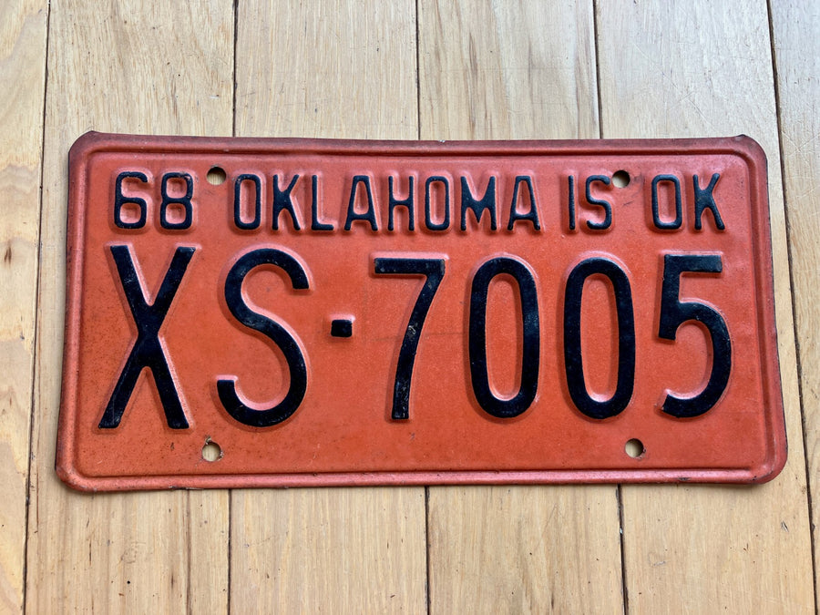 1968 Oklahoma License Plate