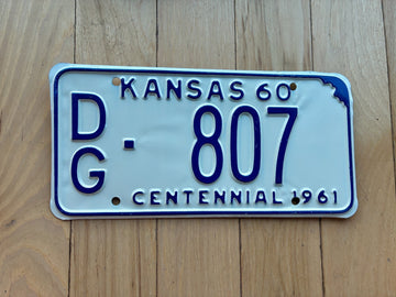1960 Kansas License Plate
