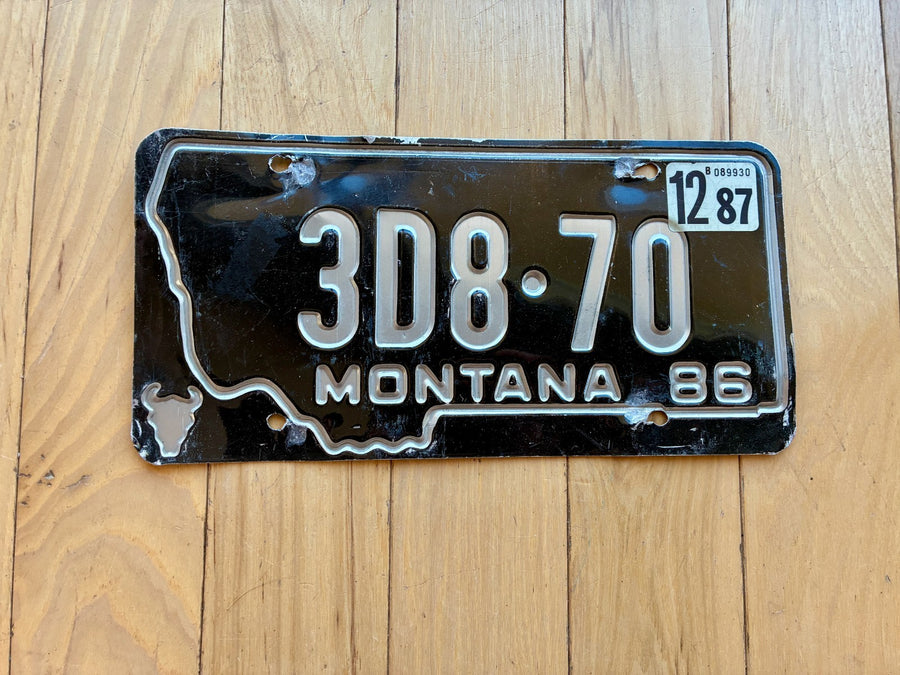 1987 Montana Dealer License Plate