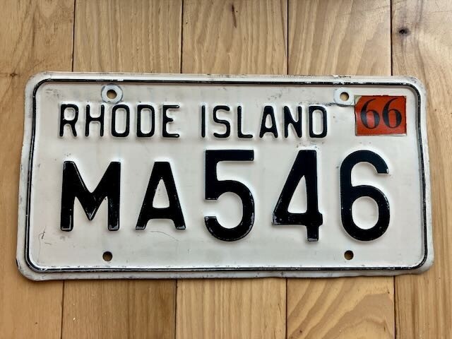 1966 Rhode Island License Plate