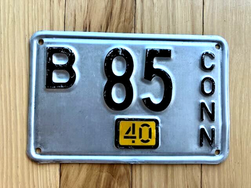 1940 Connecticut License Plate