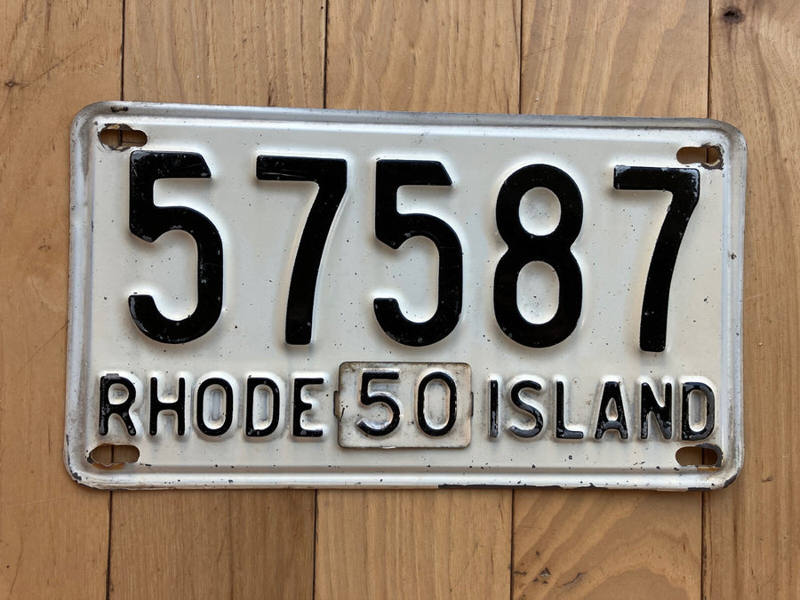 1950 Rhode Island License Plate