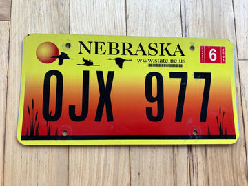 2005 Flat Nebraska License Plate