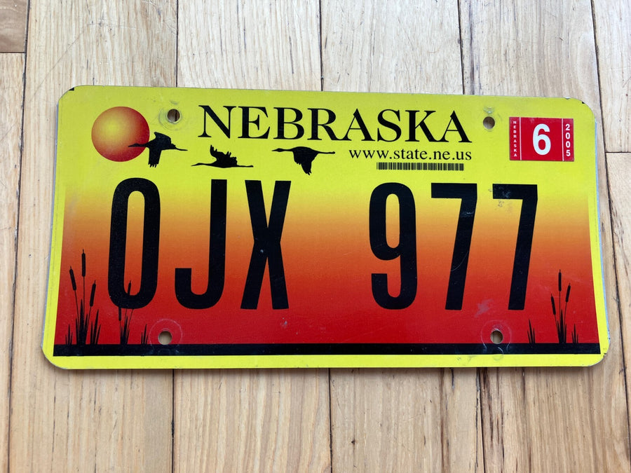 2005 Flat Nebraska License Plate