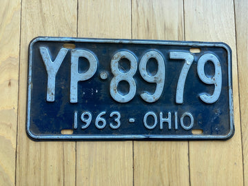 1963 Ohio License Plate