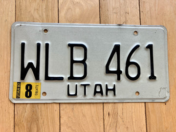 1982 Utah License Plate