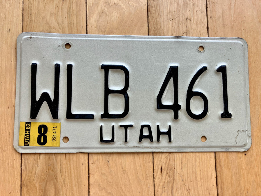 1982 Utah License Plate