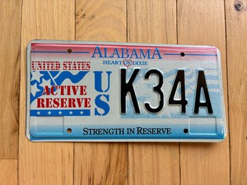 1995 Alabama Active Reserve License Plate