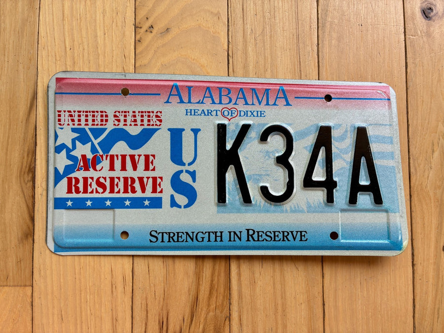 1995 Alabama Active Reserve License Plate