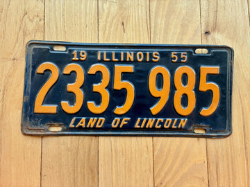 1955 Illinois License Plate