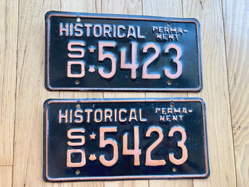 Pair Of Historical South Dakota License Plates
