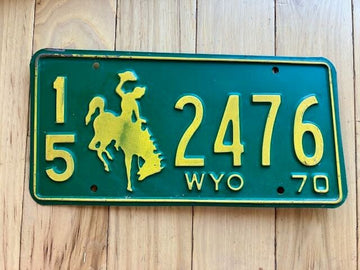 1970 Wyoming License Plate