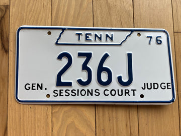 1976 Tennessee General Sessions Judge License Plate