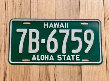 1961 Hawaii License Plate