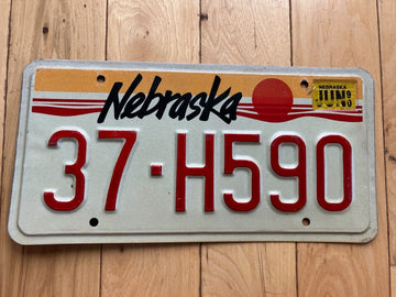 1990 Nebraska License Plate