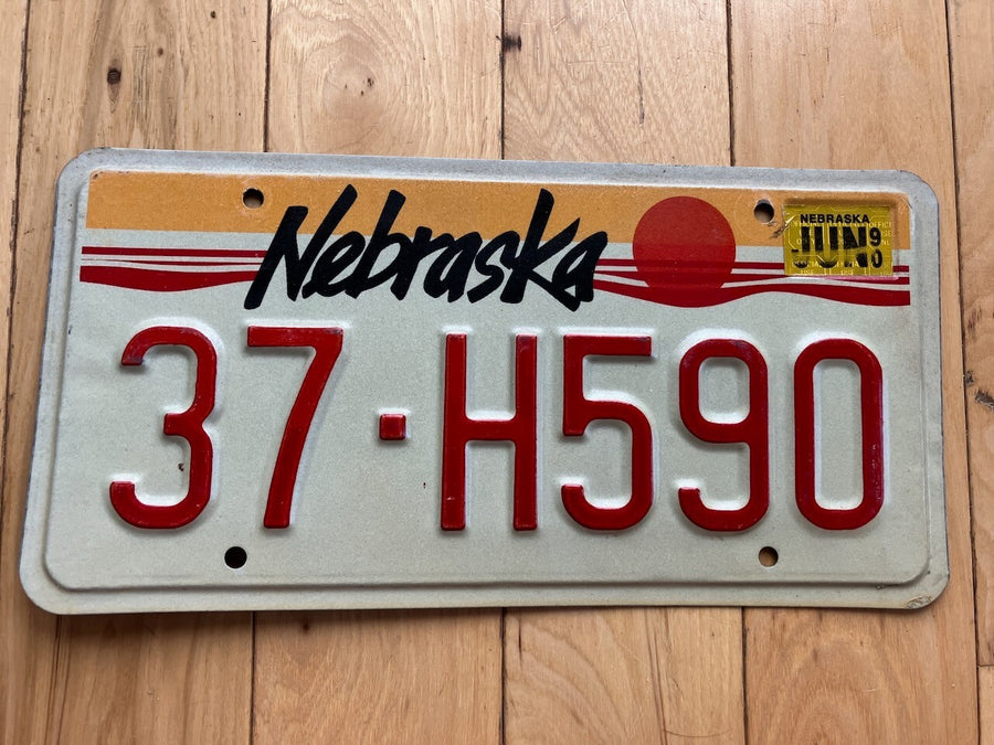 1990 Nebraska License Plate