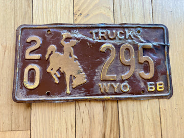 1968 Wyoming Truck License Plate