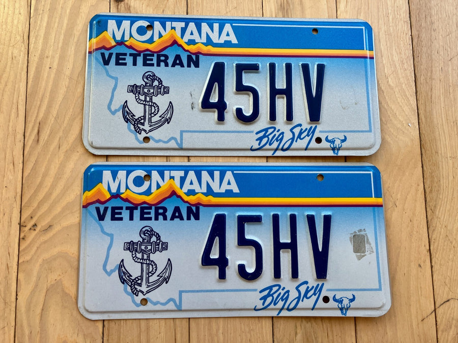 Pair of 1998 Montana Navy License Plates