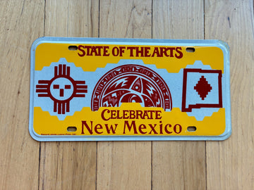 Vintage New Mexico State Of The Arts Booster License Plate
