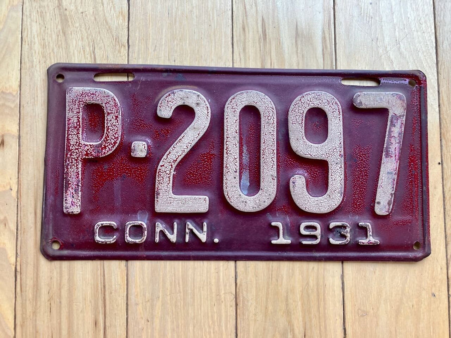 1931 Connecticut License Plate