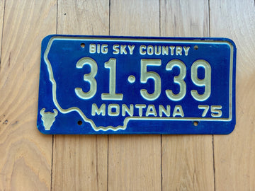 1975 Montana License Plate