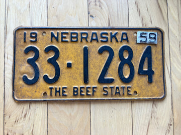 1959 Nebraska License Plate